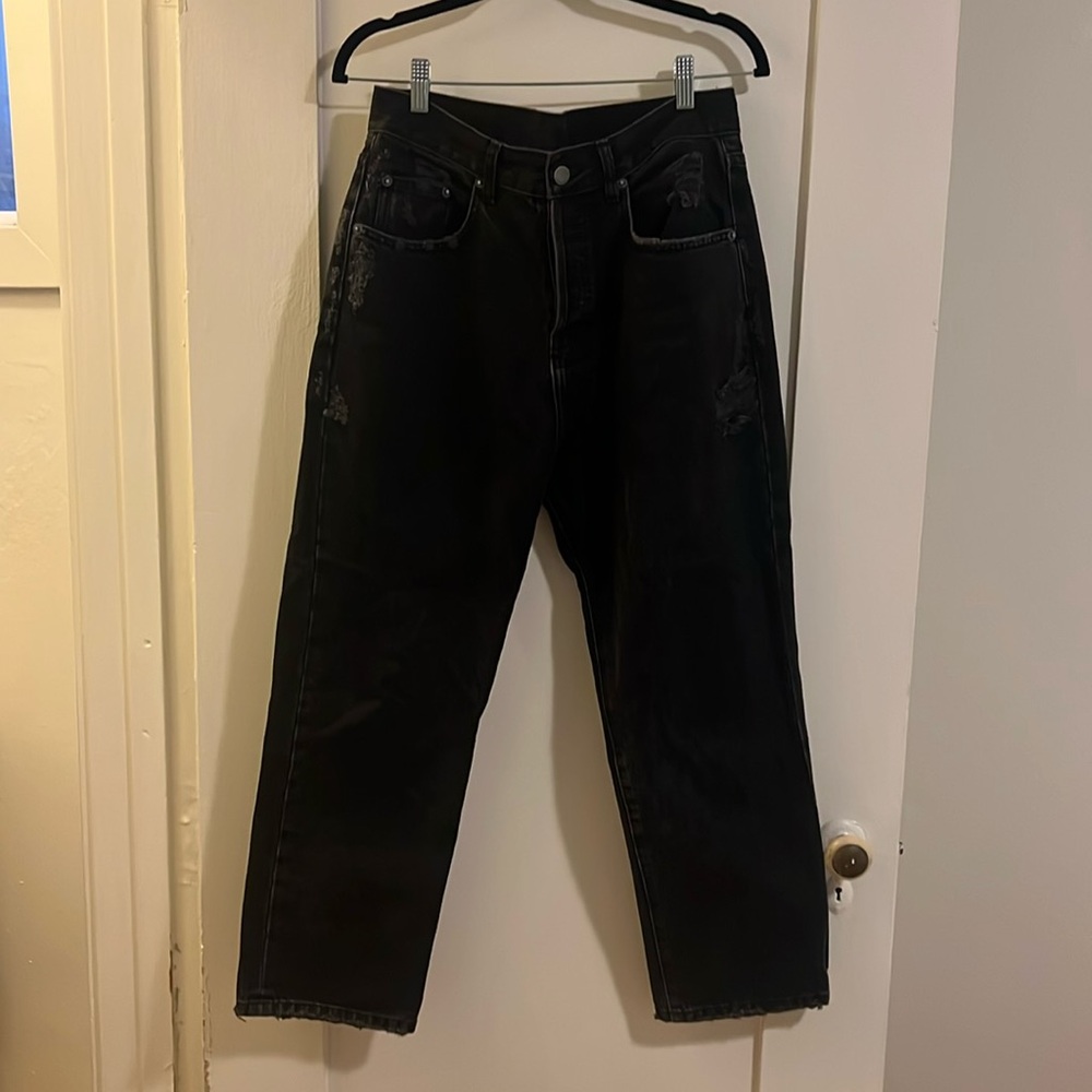 Washed Black 7/8 Cadmar Denim Jeans